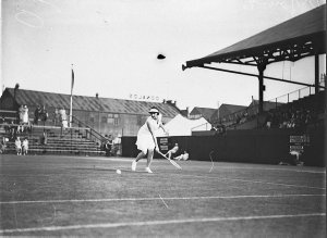 Unidentified woman tennis player, centre court for NSW ...