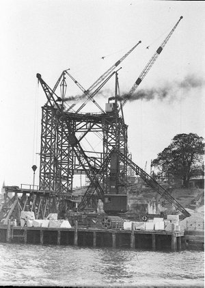 Some of the early steelwork of the southern approach