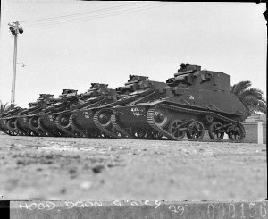 Tank Corps practice at Victoria Barracks