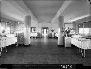 Section of one of the wards, Rachel Forster Hospital