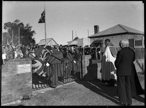 Dedication of memorial gates at St Paul's Church of Eng...