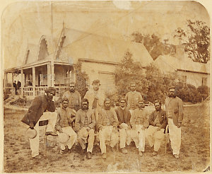 Aboriginal cricketers alongside the Melbourne Cricket G...