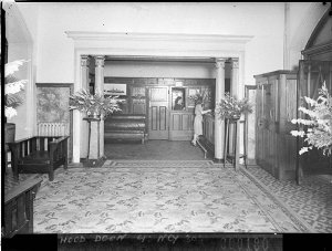 Section of the foyer and reception desk, Wentworth Hote...