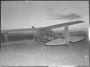 De Havilland 87B Hornet Moth biplane VH-UYX damaged on ...