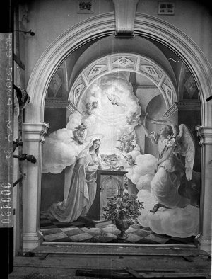 Painting in the Franciscan Church, Waverley, depicting ...