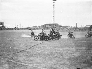 Polo on motorcycles in the ring
