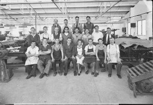 Group of printing workers