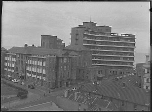 Royal Newcstle Hospital: new wing on left, facing onto ...