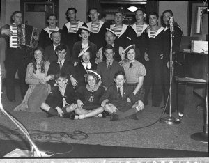 French sailors at children's session