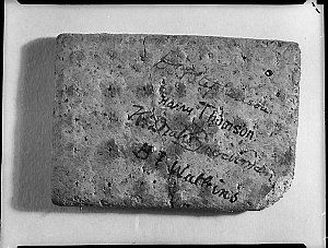 Biscuits: Army rations autographed by troops (taken for...