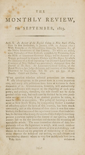 Account of the English colony in New South Wales [revie...