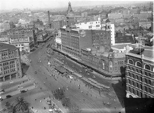 View from the top of Central Railway tower showing Toot...