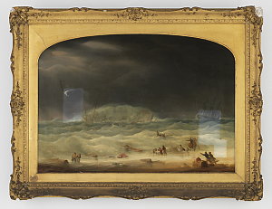 Wreck of the Waterloo at Cape Town, 1842 / Huggins