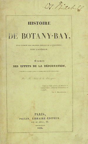 Histoire de Botany-Bay : etat present des colonies pén...