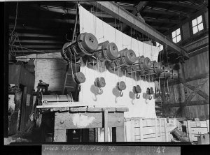 Seven winches with their blocks. Alfred Snashall Ltd ma...