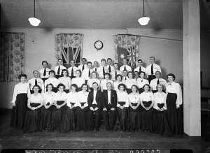 Mixed choir at Air Force House