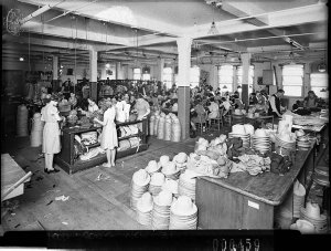 General view of the factory floor, Top Dog hat factory