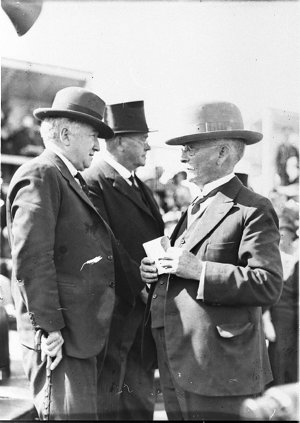 Prime Minister Joe Lyons and J. J. C. Bradfield