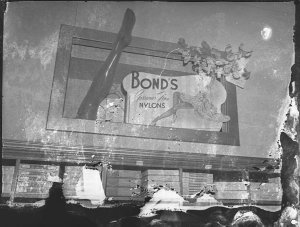 Bond's advertising displays at Hordern Bros or Bon Marc...