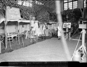 Grace Bros Ltd. Camping equipment display, at Palladium