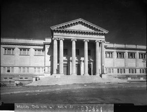 Northern Facade showing Greek columns, Mitchell Library...