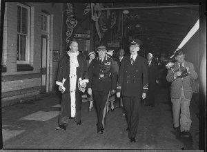 Governor of NSW, Lieutenant-General Sir John Northcott, in Newcastle
