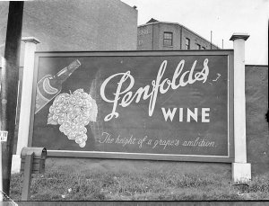 The height of a grape's ambition (Penfold's Wine sign)
