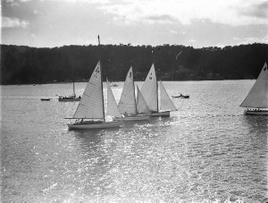 Yachts at start of race