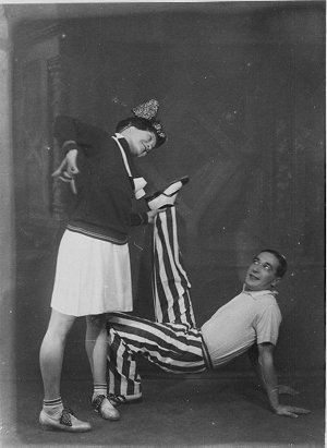 Unidentified theatrical clown act [tap dancers ?]