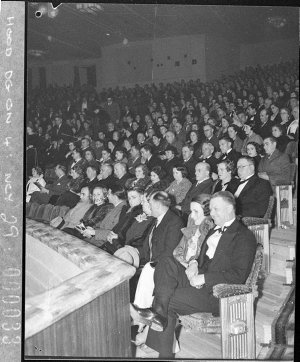 Stalls audience at the opening night of the Savoy Theat...