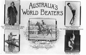 A montage: "Australian's World Beaters", Charles Kingfo...