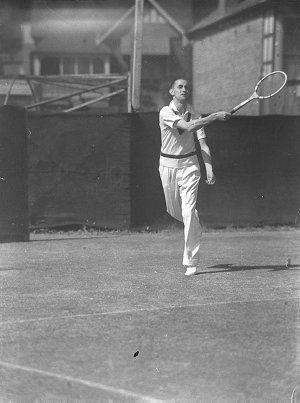 Tennis player Pat Hughes