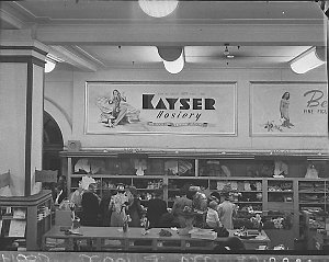 Kayser silk hosiery and gloves display (taken for Mr Gu...