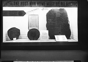 Timber Homes Exhibition: notice reads; "The post war ho...