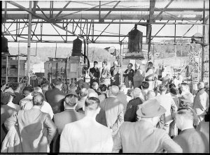 Opening of Leonora Glass Works at Jesmond, 24 July 1957