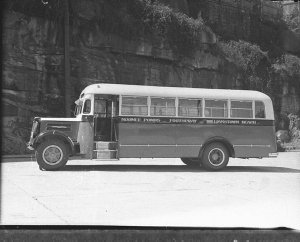 White bus, Moonee Ponds to Williamstown, Victoria, serv...