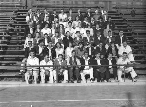 Group of men and women tennis players, City of Sydney t...