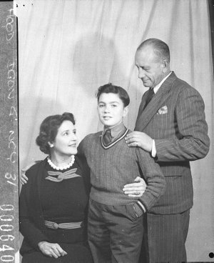 Father, mother, and son (scene from "These Children", B...