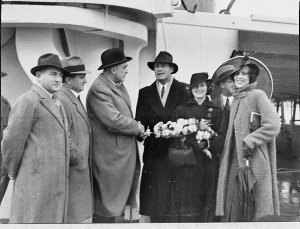 Arrival of Lloyd Hughes (taken for British Empire Films...
