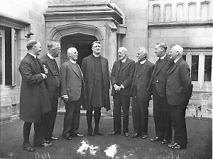 Seven Anglican Deans with Archbishop Mowll