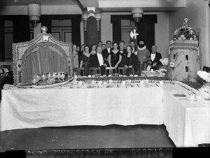 Regent Theatre table: unidentified theatrical ball with...