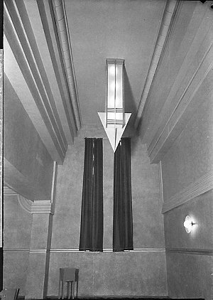 Arrow-shaped ceiling light, Regal Theatre, Bondi Juncti...