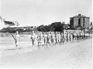 Brighton leading North Steyne in the march past at a su...