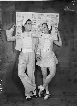 Unidentified clown [tap dancers ?] act: couple with the...