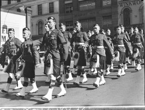 Scots Regiment parade for church
