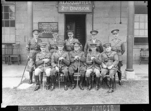 Group of Brigade staff officers of HQ 2nd Division, at ...