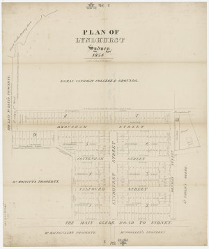 Plan of Lyndhurst Sydney 1854 [cartographic material].