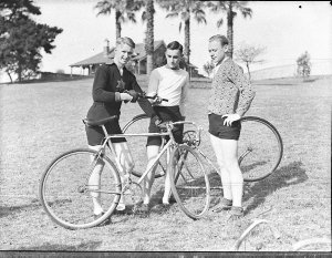 Bruce Small; junior bikes in Centennial Park