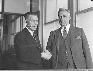 Two men shaking hands (Mr Orr)