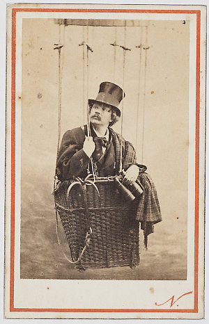 Felix Nadar in a balloon, late 1860's / photographer Fe...